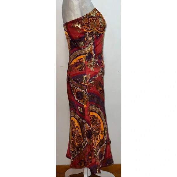 Y2K Nicole Miller Collection Silk Blend Strapless Dress - Picture 7 of 11